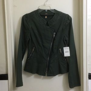 NWT Free People Asymmetrical Peplum Moto Jacket